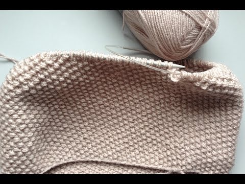 Видео: как вязать узор "Рис" спицами