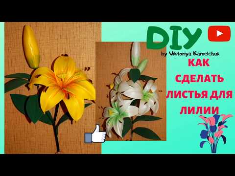 Видео: КАК СДЕЛАТЬ ЛИСТЬЯ ДЛЯ ЛИЛИИ / 4 простых  способа для новичка