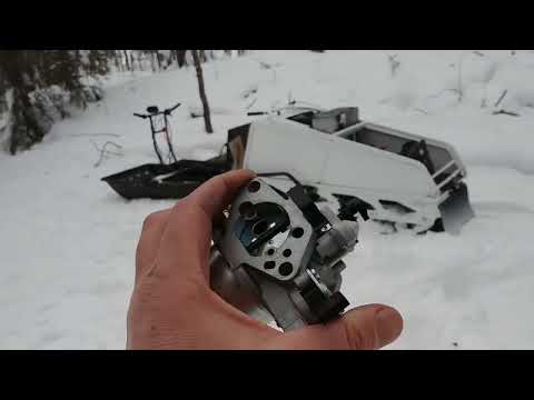 Видео: Мотобуксировщик SHARMAX. Причина бед-карбюратор!!!! Устранил!!!