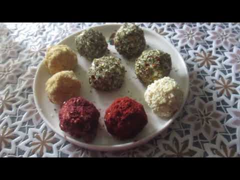 Видео: Разноцветные сырные шарики