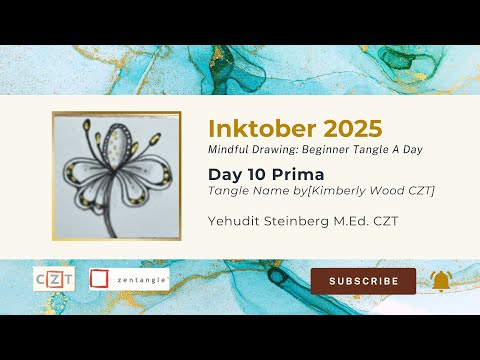 Видео: Inktober 2025 Zentangle • День 10: Prima (для начинающих) | Путешествие по лабиринту