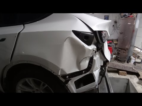 Видео: Оце заломало ляду з крилом, повне відновлення  Tesla model Y