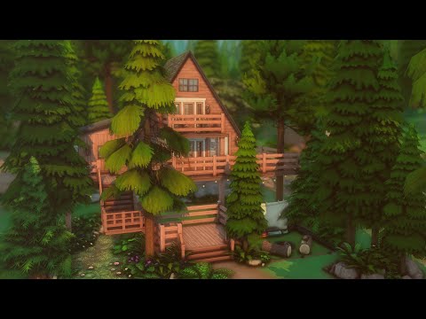 Видео: Дом - шалаш || Строительство в The Sims 4 || Скачать NOCC || SpeedBuild