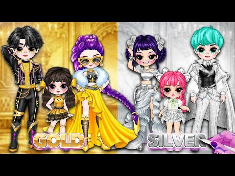 Видео: K-Pop Demon Hunters | Цифровая битва мод: Gold Family против Silver Family