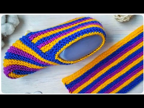 Видео: 👌 Следки из остатков пряжи 💥Полосатые следки спицами!!! Подробный мастер класс