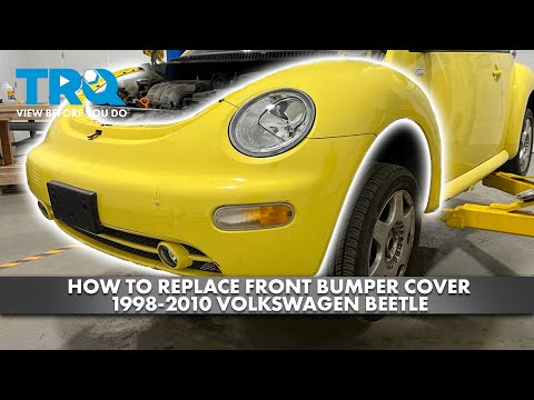 Видео: Как заменить накладку переднего бампера на Volkswagen Beetle 1998-2010 годов