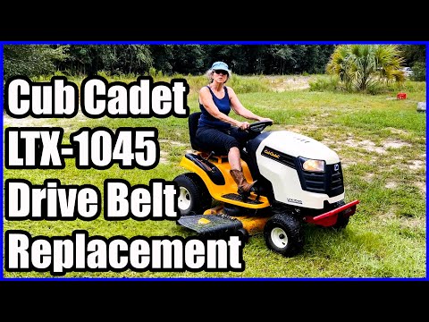 Видео: Замена приводного ремня трансмиссии Cub Cadet LTX1045