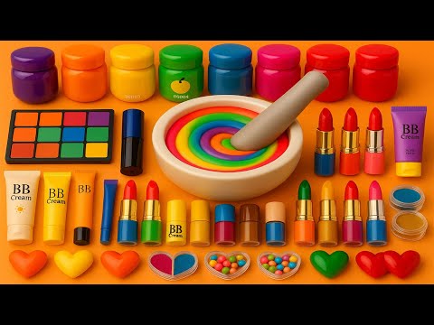 Видео: ASMR DIY слайм видео 🌈 Радужный облачный слайм с косметикой, тенями, уходом и блёстками