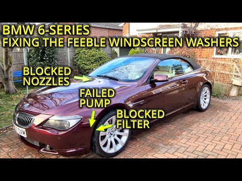 Видео: Ремонт омывателя ветрового стекла и насоса омывателя BMW 6 серии