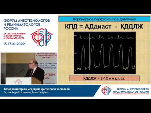 Видео: Вазодилататоры в медицине критических состояний Баутин А.Е.