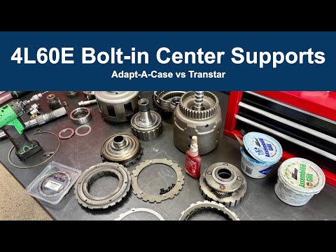 Видео: 700r4 и 4L60E болтовые центральные опоры: Adapt-A-Case против Transtar