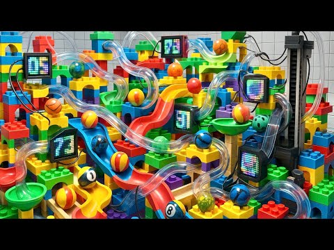 Видео: Гонка Marble Run ASMR Американские горки Релаксация в наушниках | Только мраморные звуки