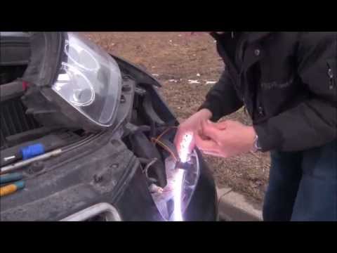 Видео: санта фе замена габаритов снятие фары