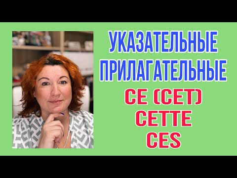 Видео: УКАЗАТЕЛЬНЫЕ ПРИЛАГАТЕЛЬНЫЕ во французском языке