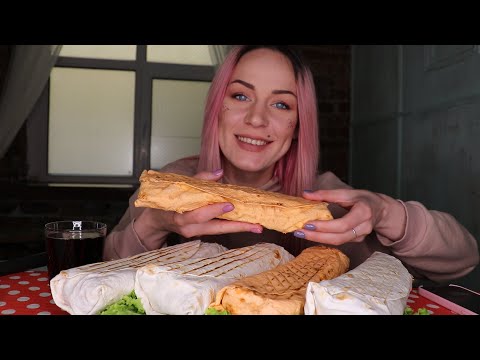 Видео: MUKBANG | Питерская ШАВЕРМА | St. Petersburg SHaverma | не ASMR