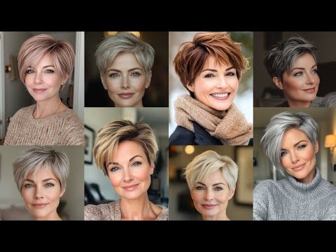 Видео: Короткая стрижка и прическа для женщин старше 60 лет / тренд 2025 года