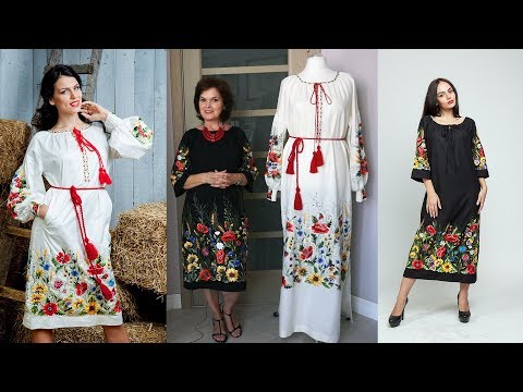 Видео: Летние платья в этническом стиле с роскошной цветочной вышивкой