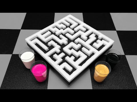 Видео: Акриловая заливка ЛАБИРИНТОМ - потрясающий результат! | JFA