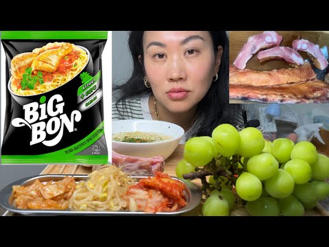 Видео: ПОШЛА В РУССКИЙ МАГАЗИН В КОРЕЕ… И ВЫШЛА С BIG BON 🍜И РЕБРОМ🩻/МУКБАНГ #еда #korea #mukbang 