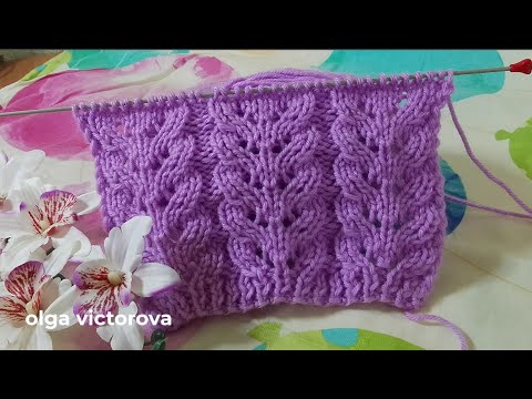 Видео: НУ РАЗВЕ ЭТО НЕ ЧУДО! АЖУРНЫЕ ДОРОЖКИ СПИЦАМИ 1103 Узоры спицами KNITTING PATTERNS