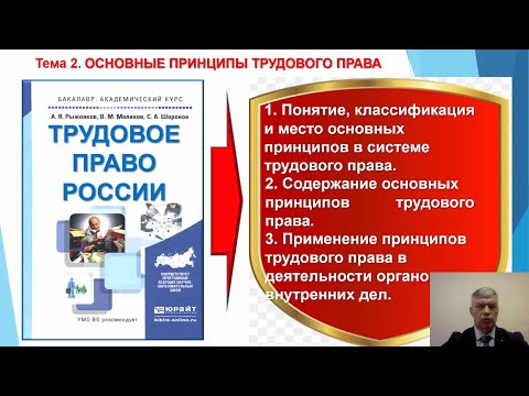 Видео: Трудовое право. Тема 2. Принципы трудового права.