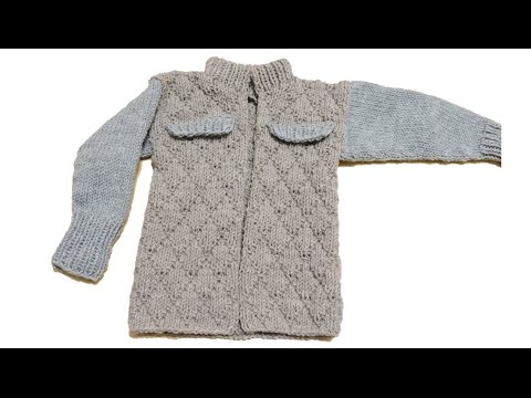 Видео: Детская кофта спицами. Часть 2  // Baby jacket knitting