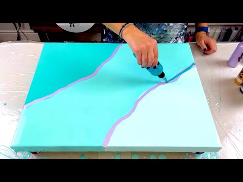 Видео: # 527 — Предупреждение о мошенничестве 🚨+ Великолепный бирюзовый эффект! — Акриловая заливка