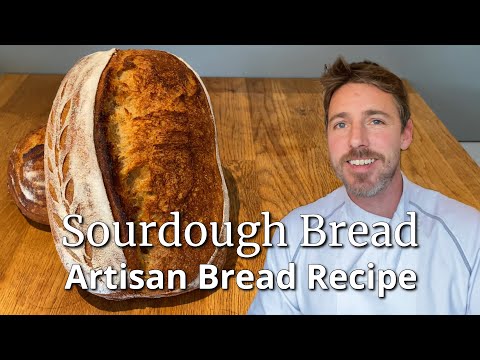 Видео: ХЛЕБ НА ЗАКВАСКЕ | Рецепт ремесленного хлеба | Процесс от начала до конца ☘️