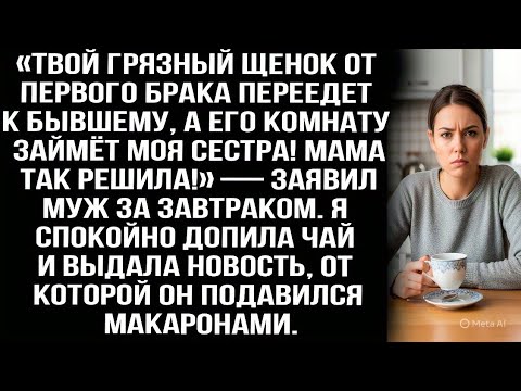Видео: «Твой щенок переедет к бывшему, а его комнату займёт моя сестра! Мама так решила!» — заявил муж.