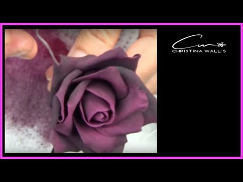 Видео: Чернaя Розa из Сахара / Холодного Фарфора. Всего 15 Лепестков! ( МК)