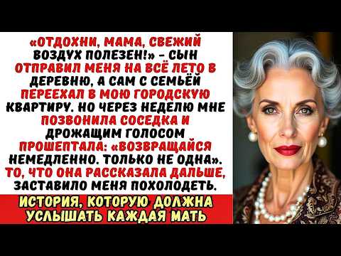 Видео: «Мы поживем в твоей квартире, пока ты в деревне», — сказал сын. Но соседка позвонила и сказала...