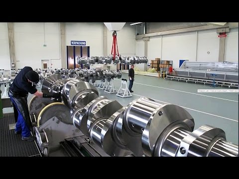 Видео: Как немцы делают огромные коленвалы.