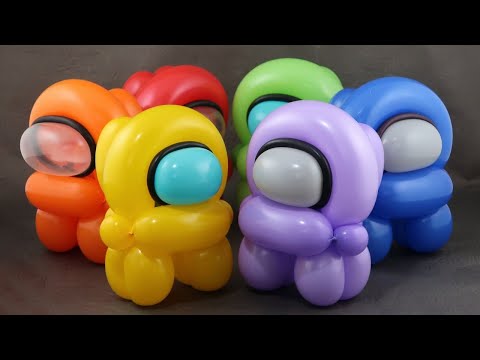 Видео: Как сделать космонавта "among us" из шаров | Among us astronaut balloon (Subtitles)