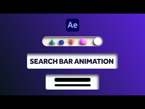 Видео: Абстрактная анимация панели поиска в After Effects | Учебное пособие