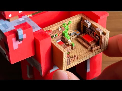 Видео: Делаем майнкрафт комнату с грибами - ASMR