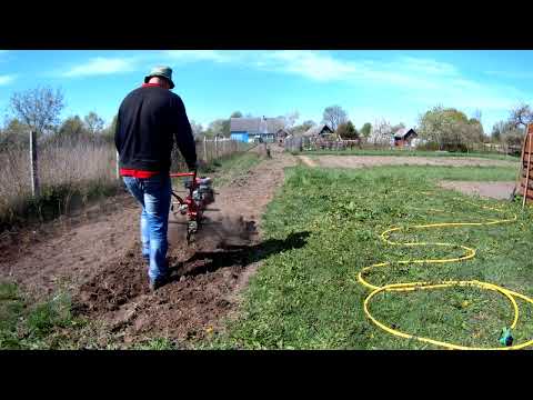 Видео: Купил мотокультиватор бензиновый Fermer FM-811MB Планировка и Культивация  участка