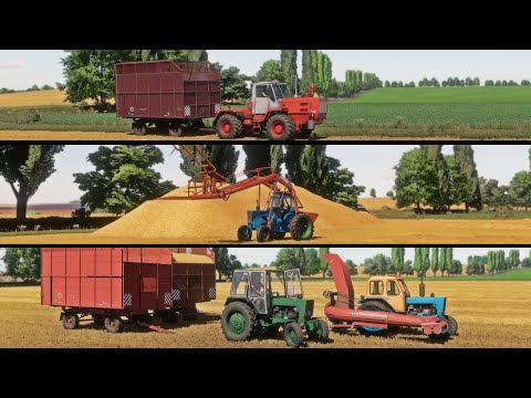 Видео: FS22 / Карта СВК Горбани / #133 Уборка и скирдование соломы ЮМЗ-6Л/КЛ, МТЗ-80, Т-150К
