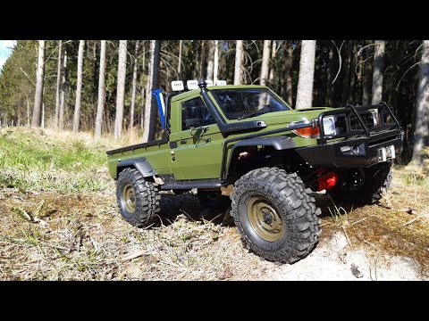 Видео: Toyota LC70 на шасси Trx4. Первый выезд.