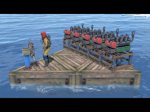 Видео: Rust - Самая быстрая лодка! 9 двигателей!
