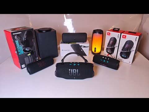 Видео: Алиса Стрит, JBL Flip 7, JBL Charge 6, Алиса Макс, JBL Pulse 5 обзор и сравнение портативных колонок