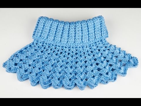 Видео: Манишка Ажурная крючком - 1 часть - crochet lace dickey