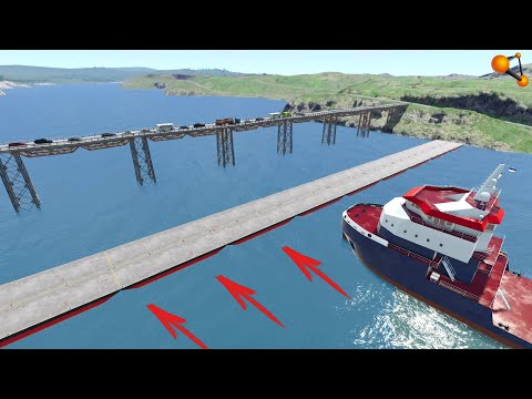 Видео: ТАНКЕР БЕЗ ТОРМОЗОВ! ЗАЩИТА МОСТА ОТ СТОЛКНОВЕНИЯ | BeamNG.drive