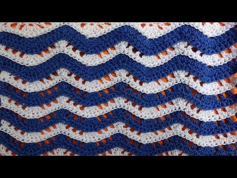 Видео: Ripple crochet pattern Узор вязания Волна 22