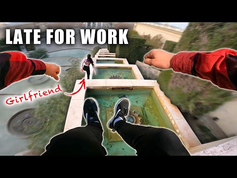 Видео: ОПОЗДАТЬ НА РАБОТУ (Эпический паркур от первого лица в Барселоне)