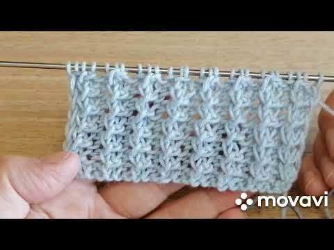 Видео: Простой рельефный узор спицами.