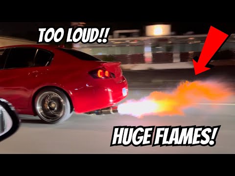 Видео: G37 ПОЛУЧАЕТ НОВУЮ ВЫХЛОПНУЮ СИСТЕМУ TOMEI! *Огромное пламя* (Установка + звуковые клипы от перво...