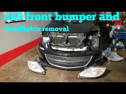 Видео: как снять передний бампер и фары mazda CX9