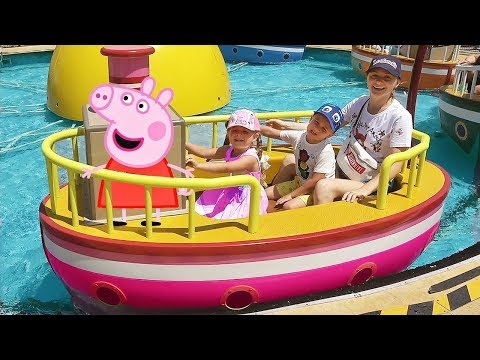 Видео: Диана и Рома в тематическом парке Свинки Пеппы