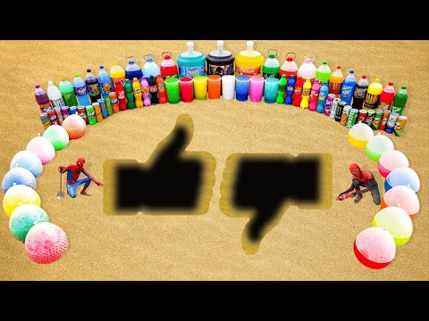 Видео: Как создать «Нравится» или «Не нравится» с помощью цемента и шариков Orbeez, гигантской Fanta, Sp...