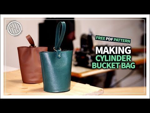 Видео: [Кожаное ремесло] Making a Cylinder bag I FREE PATTERN I